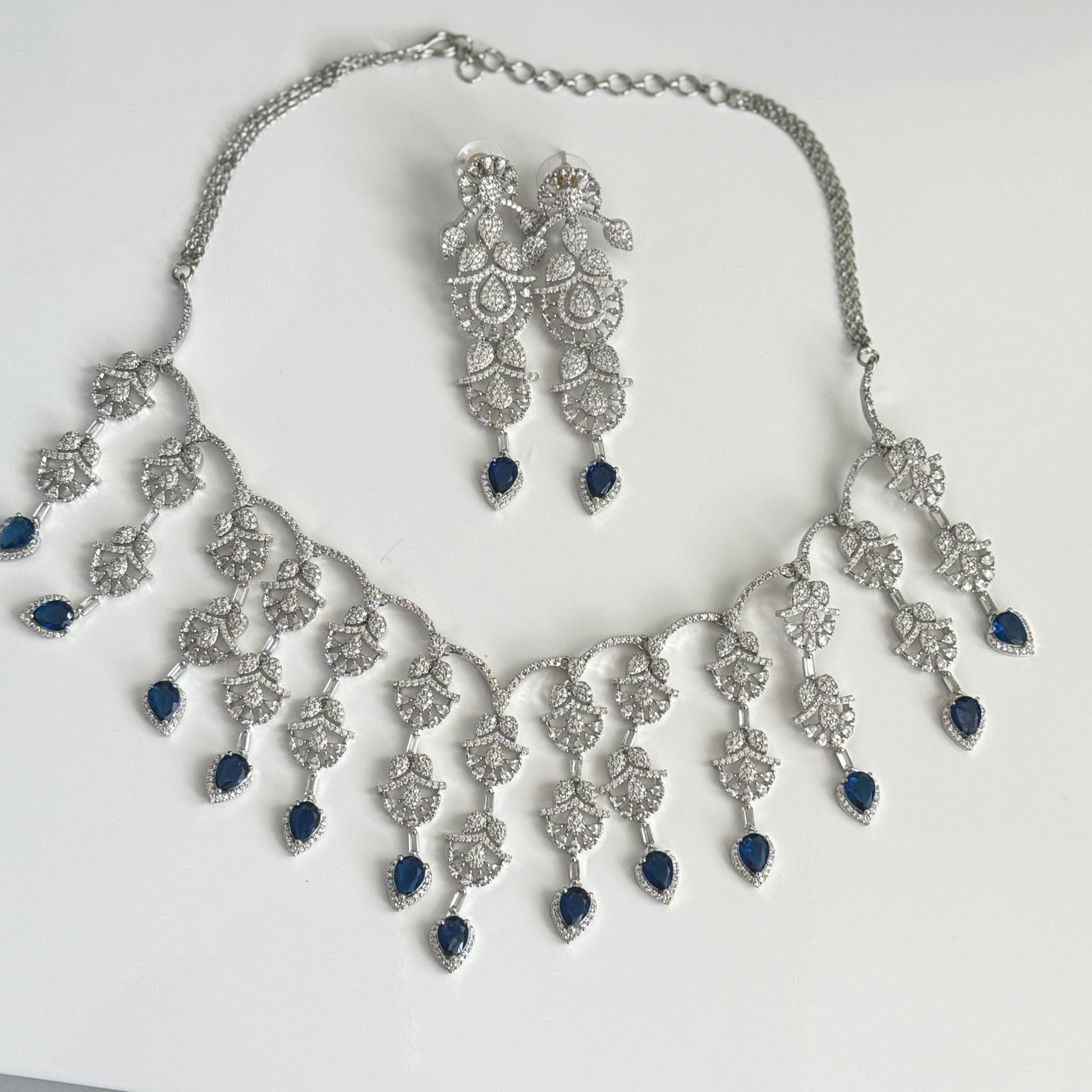 Midnight Spark CZ Necklace Set - Vinni’s Jewelry