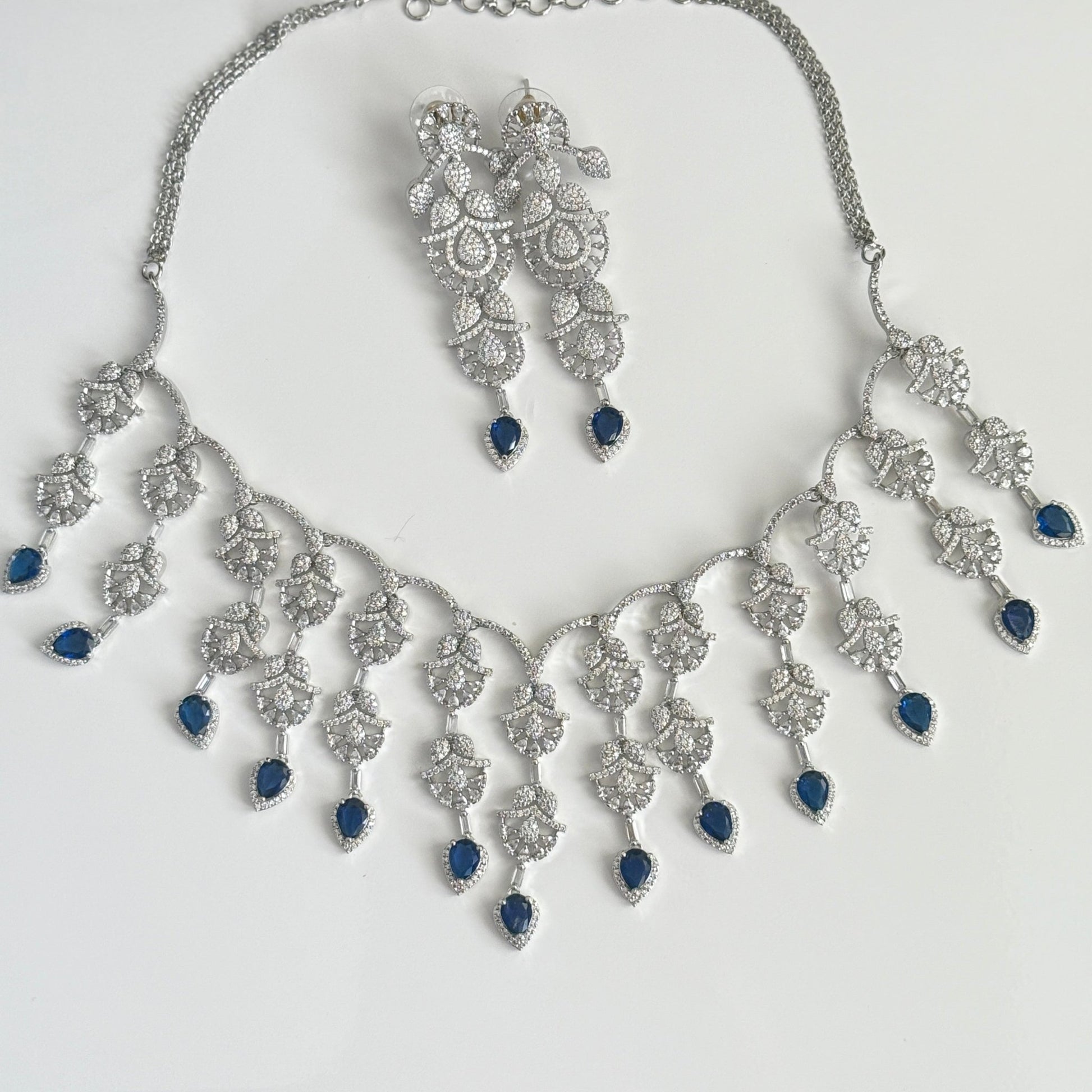 Midnight Spark CZ Necklace Set - Vinni’s Jewelry