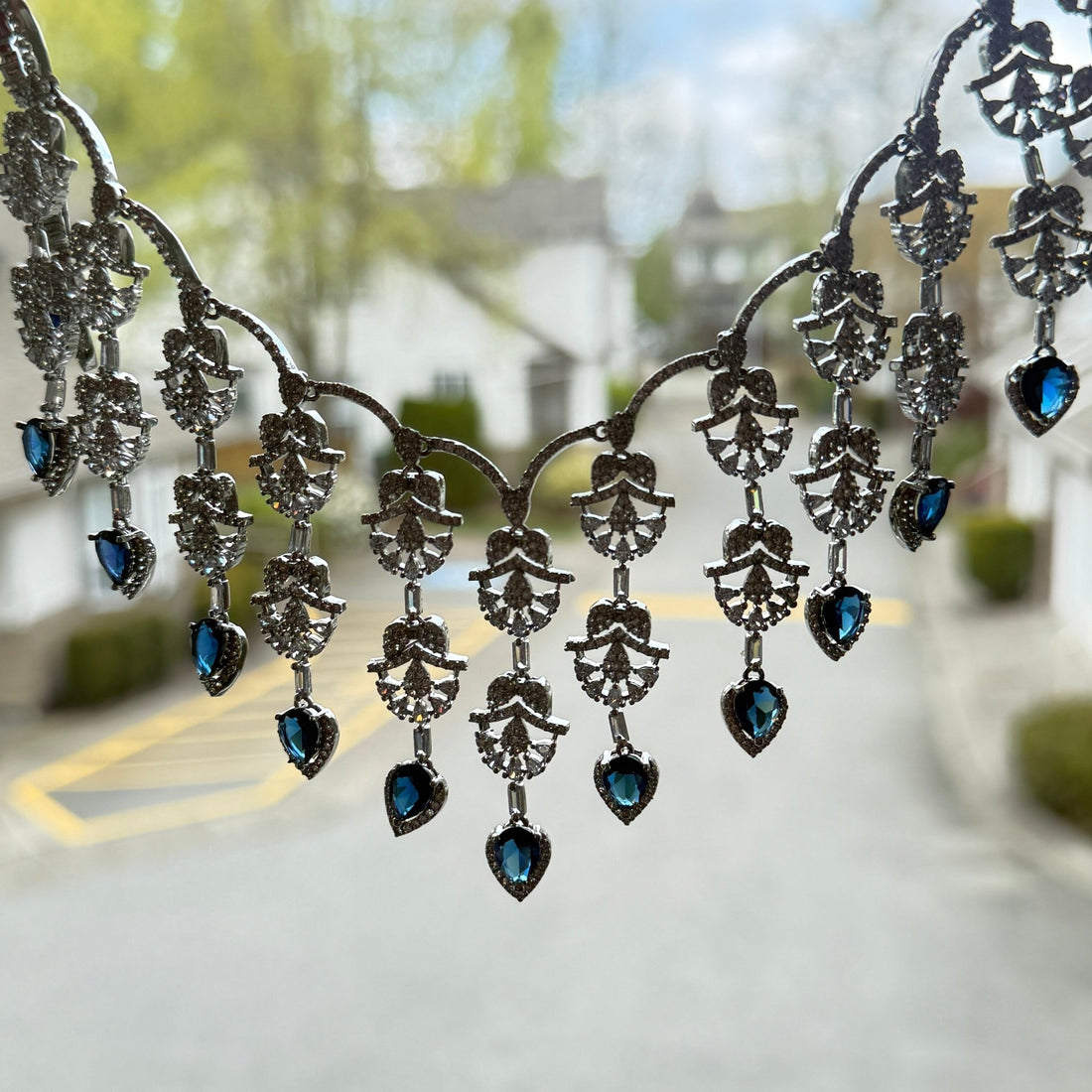 Midnight Spark CZ Necklace Set - Vinni’s Jewelry