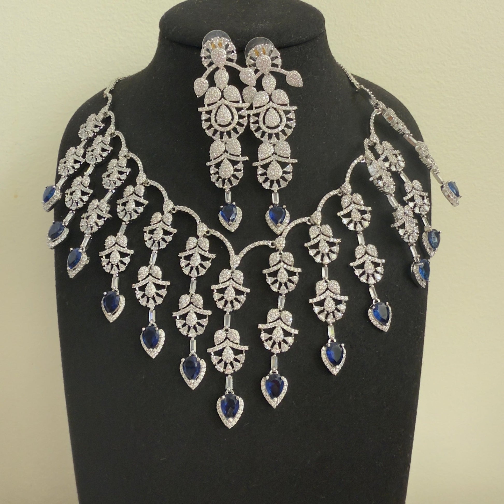 Midnight Spark CZ Necklace Set - Vinni’s Jewelry