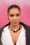 Molten Gold Collar Statement Necklace Set - Vinni’s Jewelry