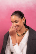 Molten Gold Collar Statement Necklace Set - Vinni’s Jewelry