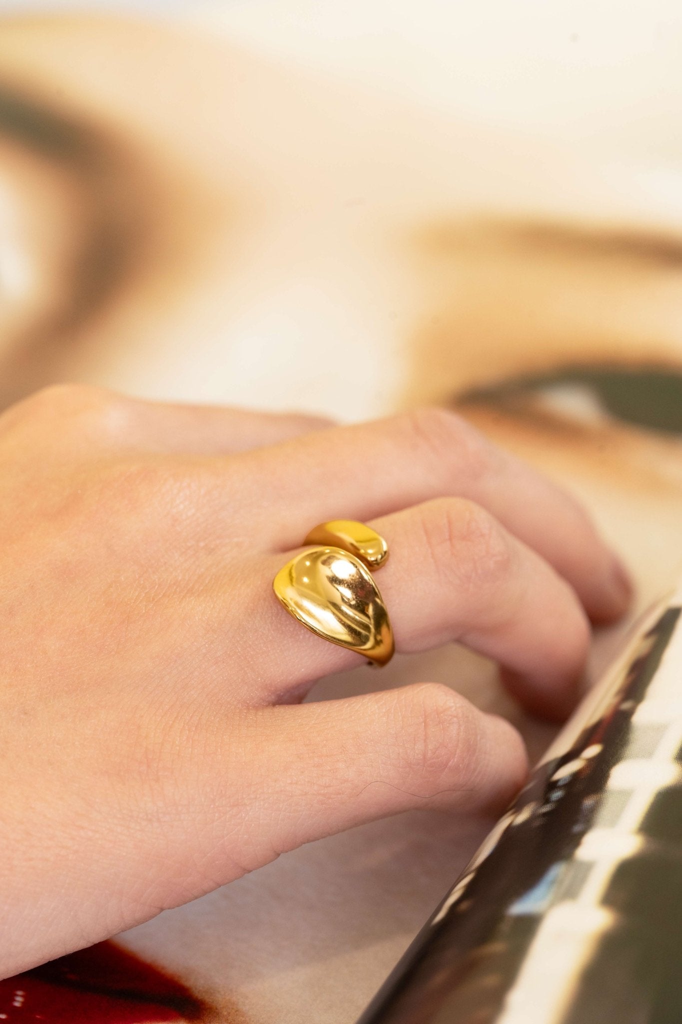 Molten Gold Statement Wrap Ring - Vinni’s Jewelry