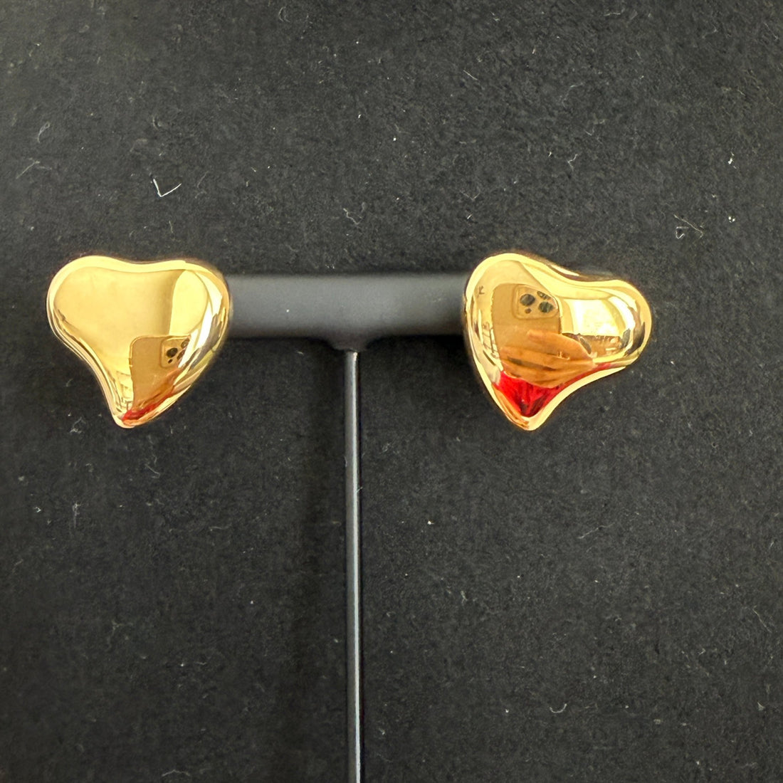 Molten Heart Gold Studs - Vinni’s Jewelry