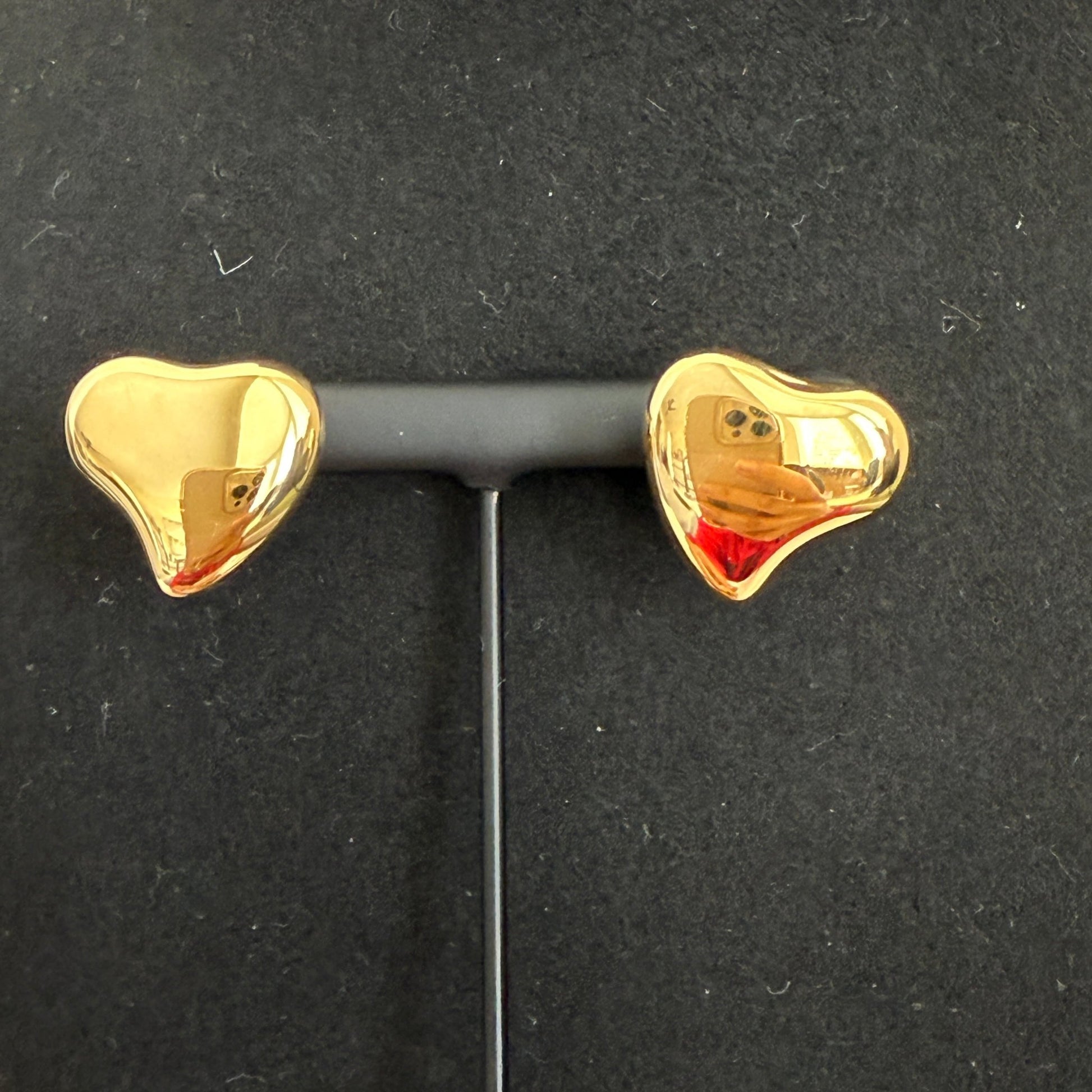 Molten Heart Gold Studs - Vinni’s Jewelry