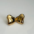 Molten Heart Gold Studs - Vinni’s Jewelry
