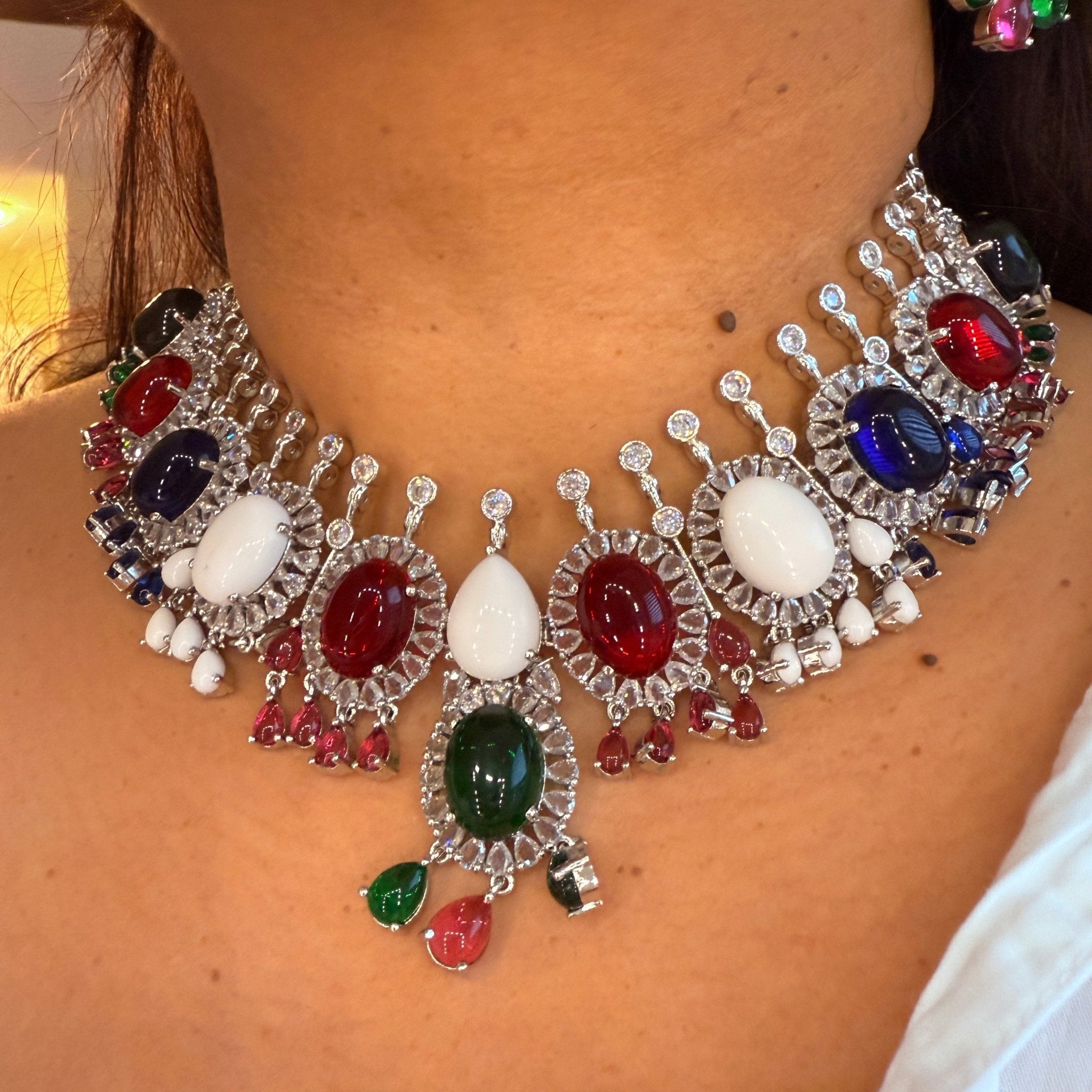 Multicolor Enchantress Statement Necklace Set - Vinni’s Jewelry