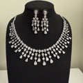 Myra Gold Plated Waterfall CZ Necklace Set – Bridal & Evening Jewelry - Vinni’s Jewelry