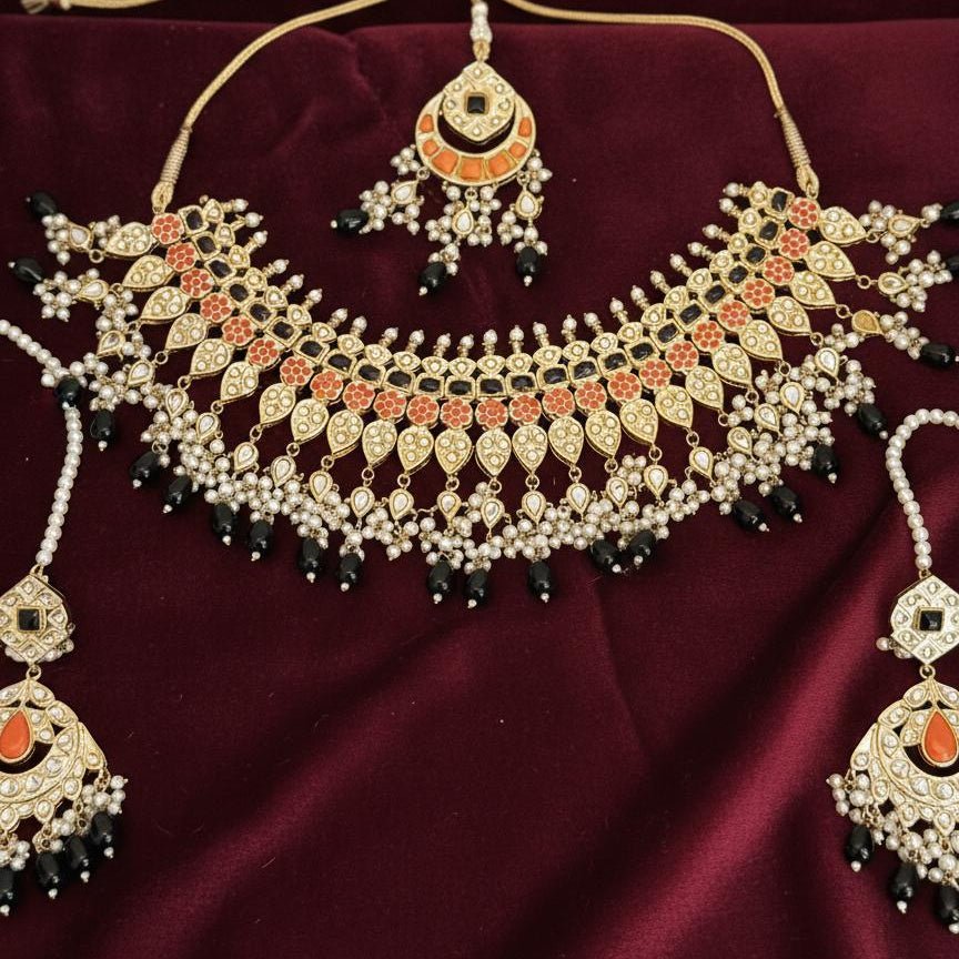Navrangi Kundan Raani Haar Set - Vinni’s Jewelry