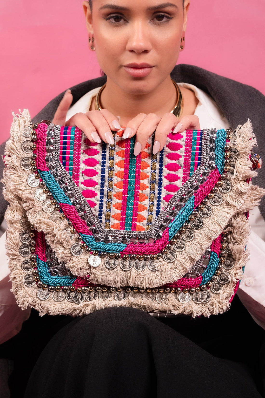 Nomad Luxe Handcrafted Statement Clutch - Vinni’s Jewelry
