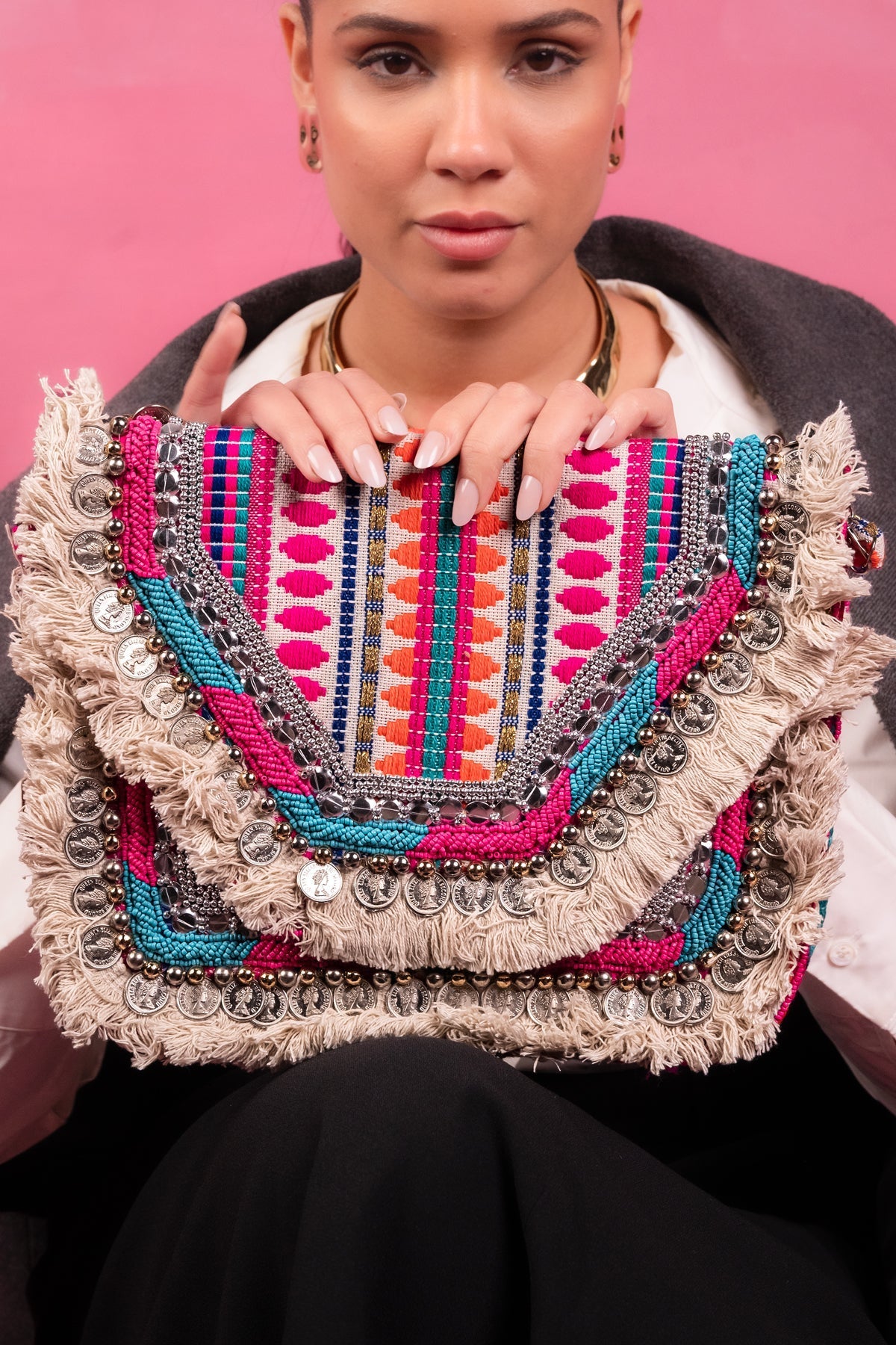 Nomad Luxe Handcrafted Statement Clutch - Vinni’s Jewelry