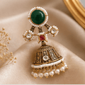Noor Antique Pearl Jhumka Earrings - Vinni’s Jewelry