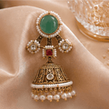 Noor Antique Pearl Jhumka Earrings - Vinni’s Jewelry