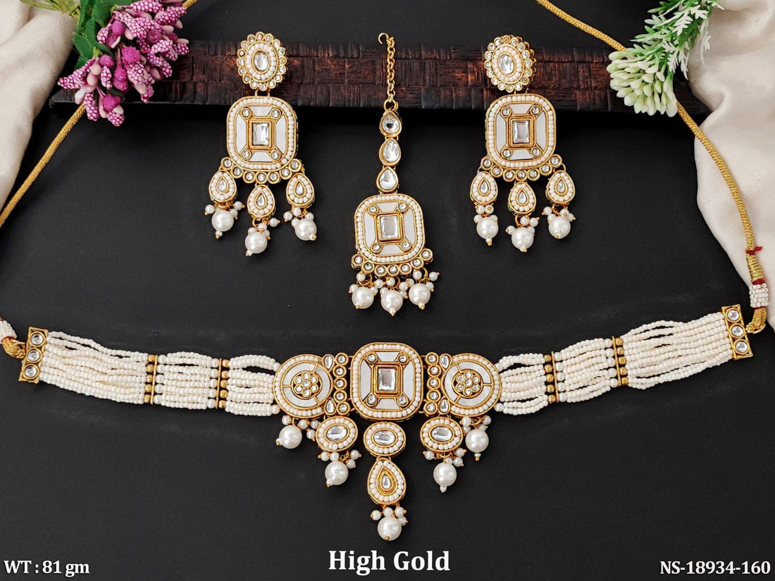 Noor Classic Pearl Damini Set - Vinni’s Jewelry