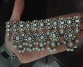 Noorani Pearl Choker Set | Antique Polki Choker Necklace with Pearl Drops - Vinni’s Jewelry