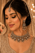 Noorani Pearl Choker Set | Antique Polki Choker Necklace with Pearl Drops - Vinni’s Jewelry