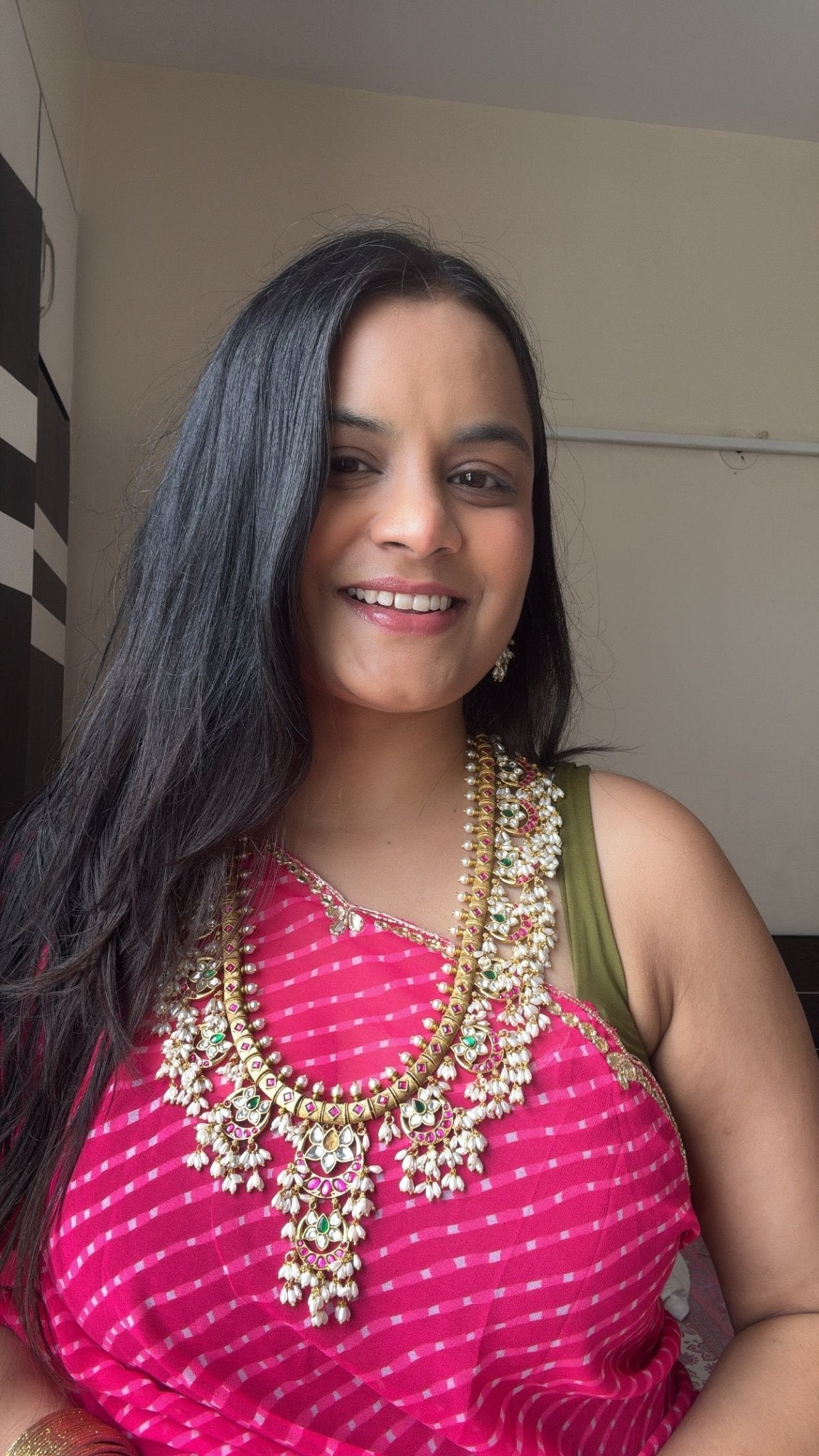 Padmavati Temple Pearl Long Haar Set - Vinni’s Jewelry
