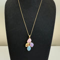 Pastel Blossom Trio - Multicolor Stone Pendant and Earring Set - Vinni’s Jewelry