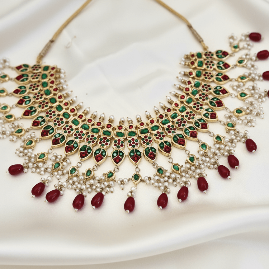 Peacock Bloom Choker - Vinni’s Jewelry