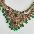 Peacock Garden Temple Necklace Set - Vinni’s Jewelry
