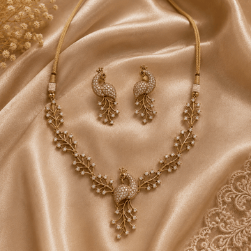 Peacock Grace CZ Necklace Set - Vinni’s Jewelry