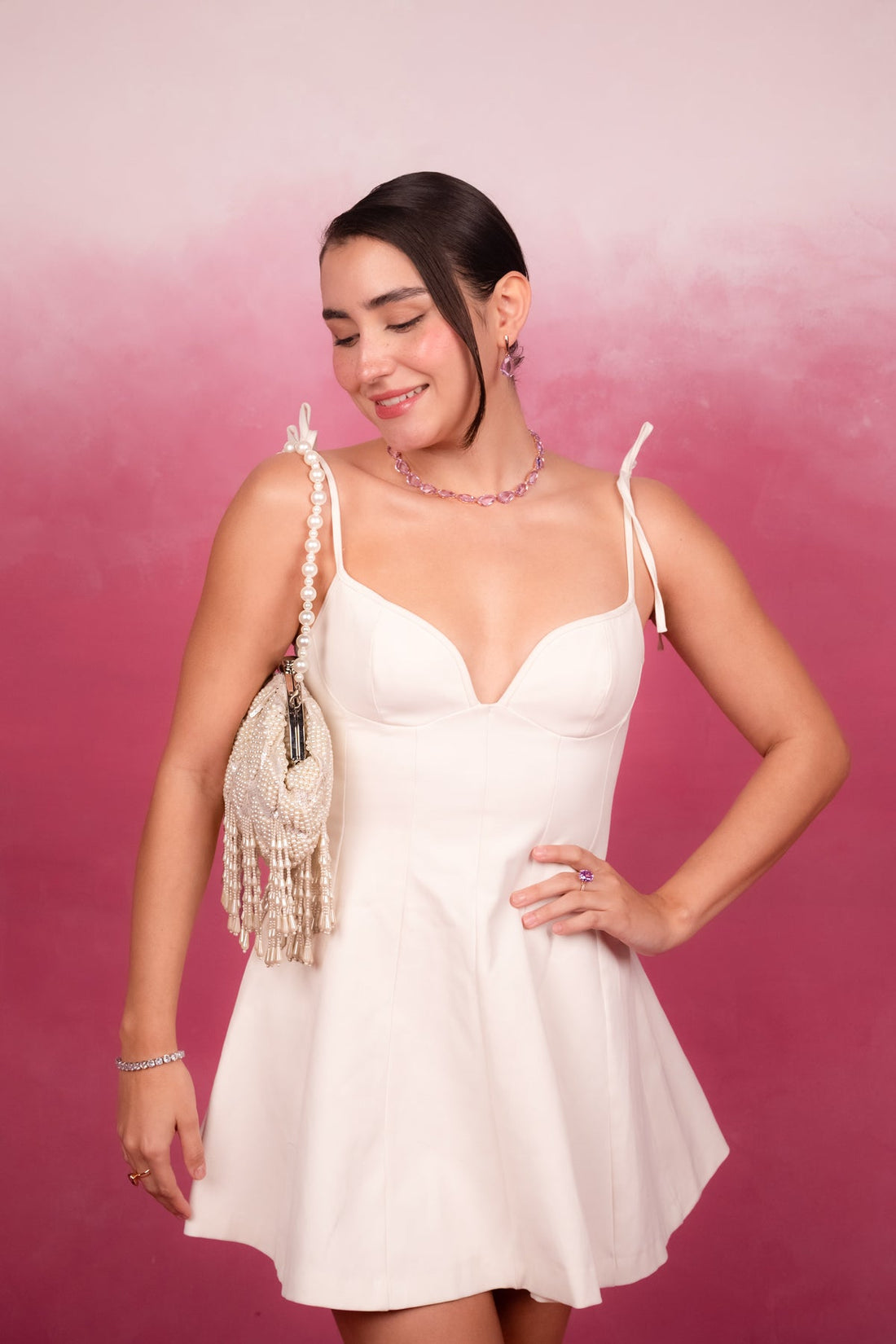 Pearl Cascade Bridal Clutch - Vinni’s Jewelry