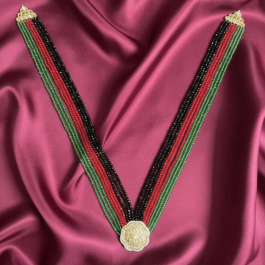 Phoolon Ki Shaan – Multistrand Beaded Kundan Necklace - Vinni’s Jewelry