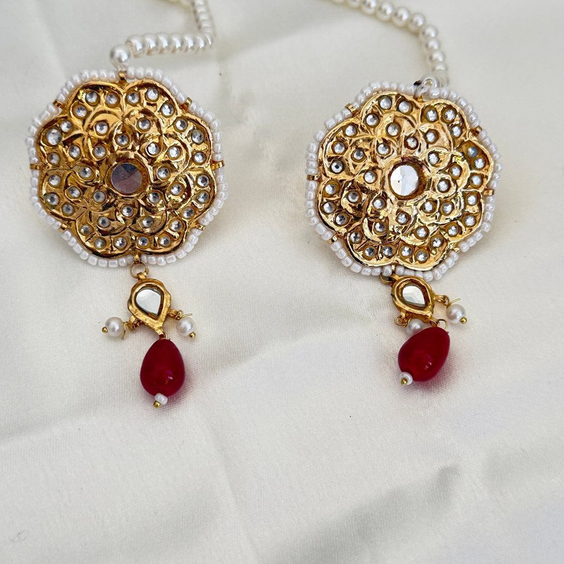 Phoolon Ki Shaan – Multistrand Beaded Kundan Necklace - Vinni’s Jewelry