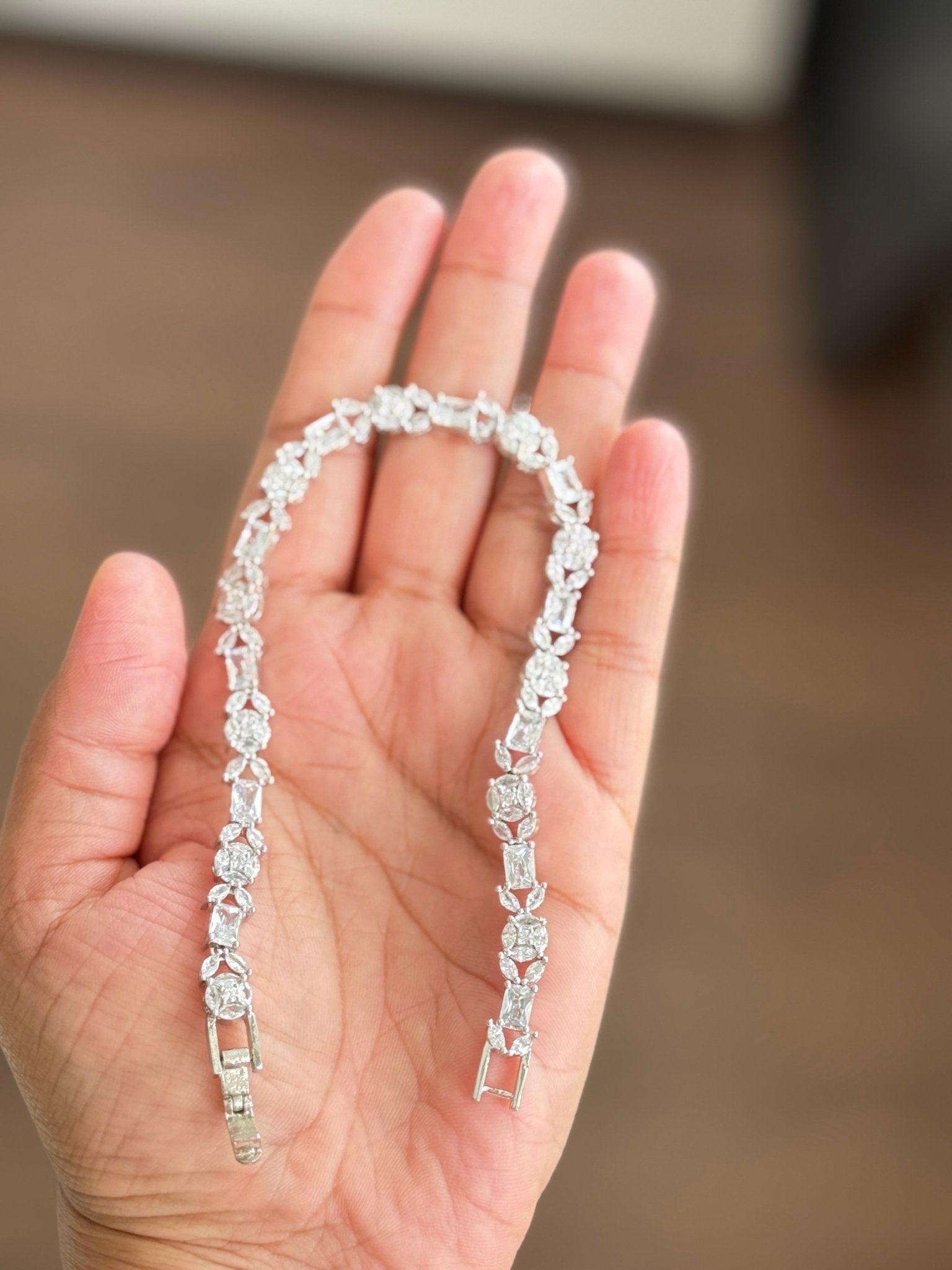 Radiant Elegance CZ Matha Patti – Silver Finish - Vinni’s Jewelry