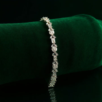 Radiant Elegance CZ Matha Patti – Silver Finish - Vinni’s Jewelry