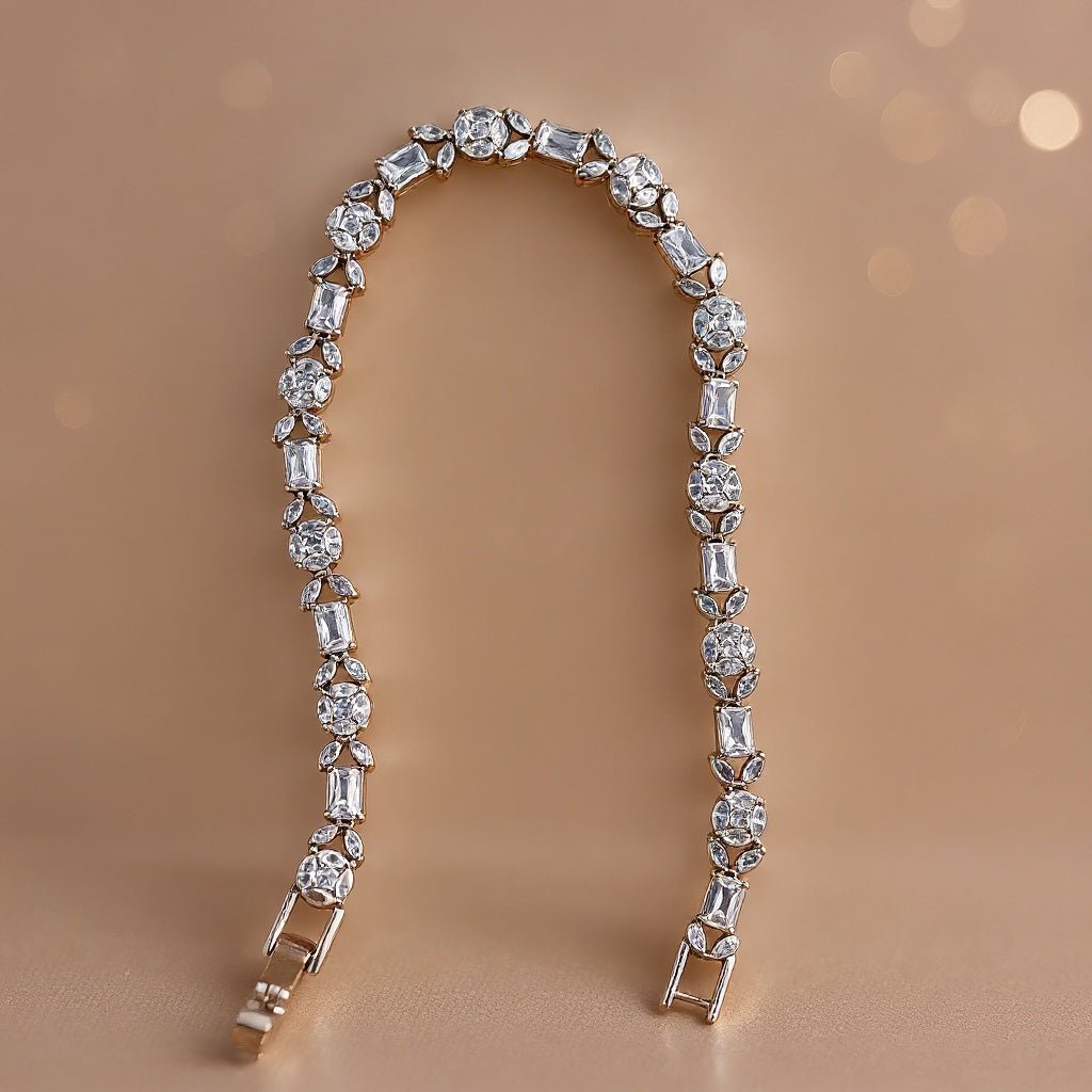 Radiant Elegance CZ Matha Patti – Silver Finish - Vinni’s Jewelry
