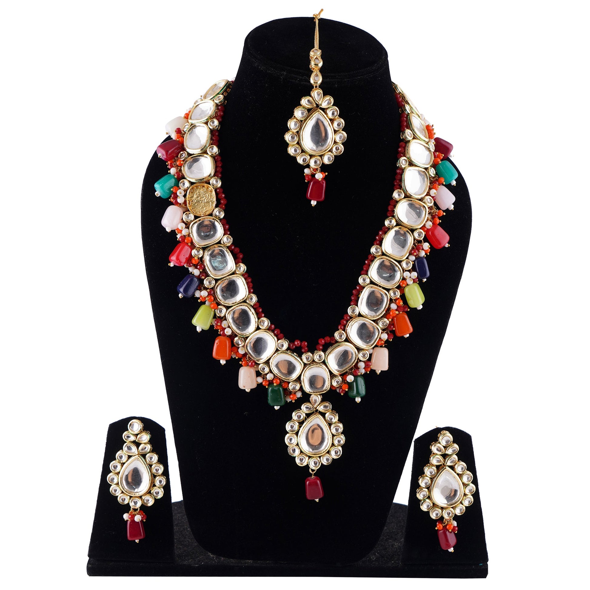 Radiant Royal Kundan Necklace Set - Vinni’s Jewelry