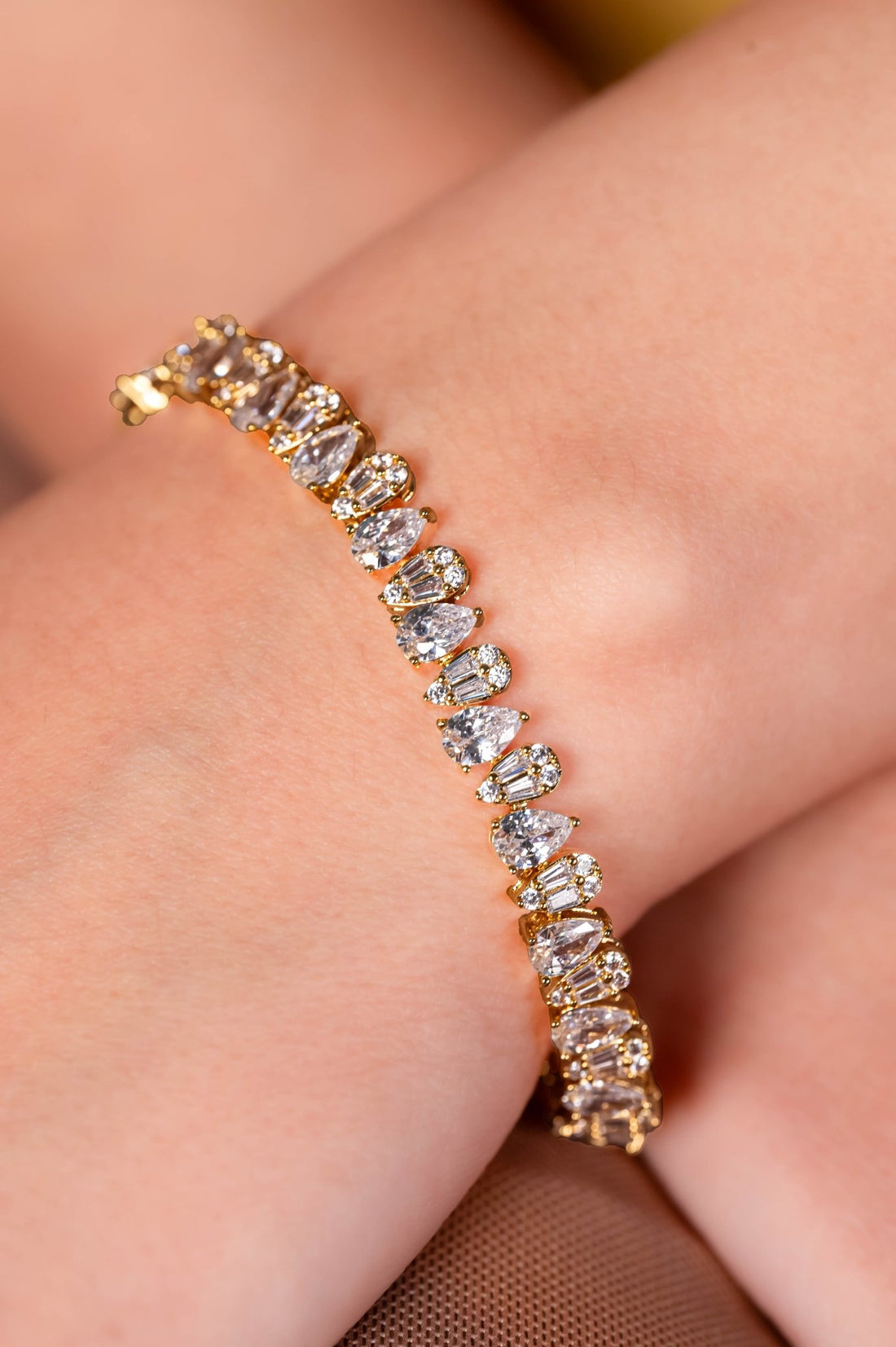 Radiant Teardrop Crystal Tennis Bracelet - Vinni’s Jewelry