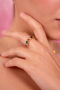 Rainbow Luxe Gemstone Band Ring - Vinni’s Jewelry