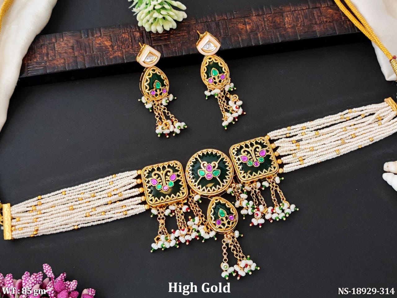 Rajwada Mohar Choker Set - Vinni’s Jewelry