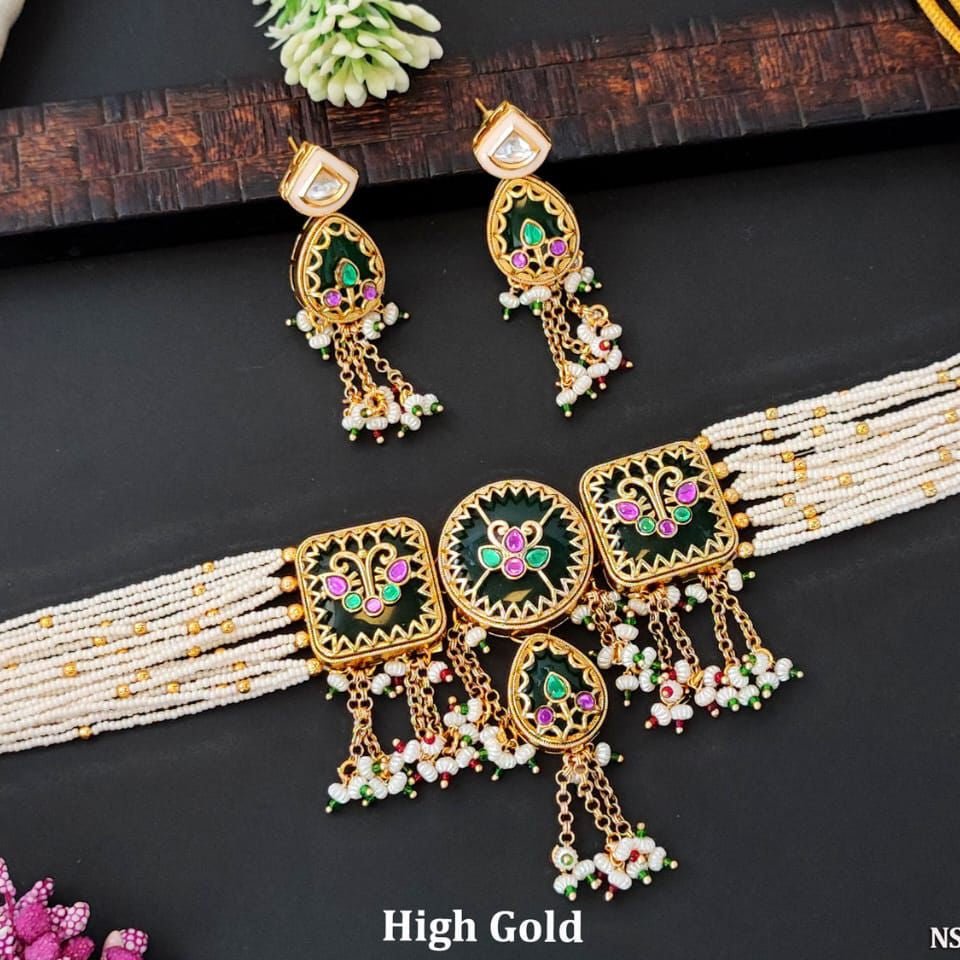 Rajwada Mohar Choker Set - Vinni’s Jewelry