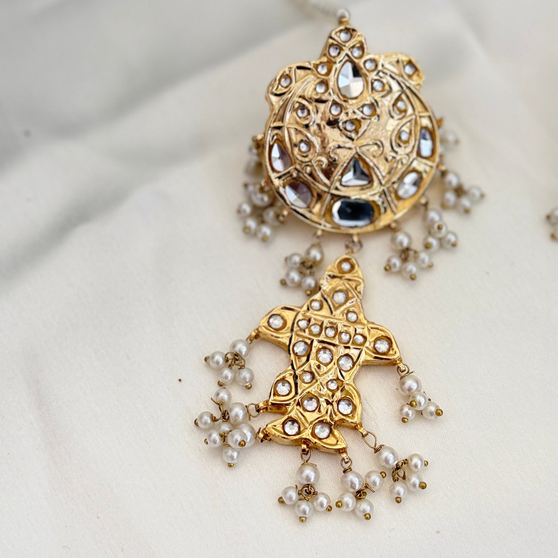 Rajwada Temple Borla Set - Vinni’s Jewelry