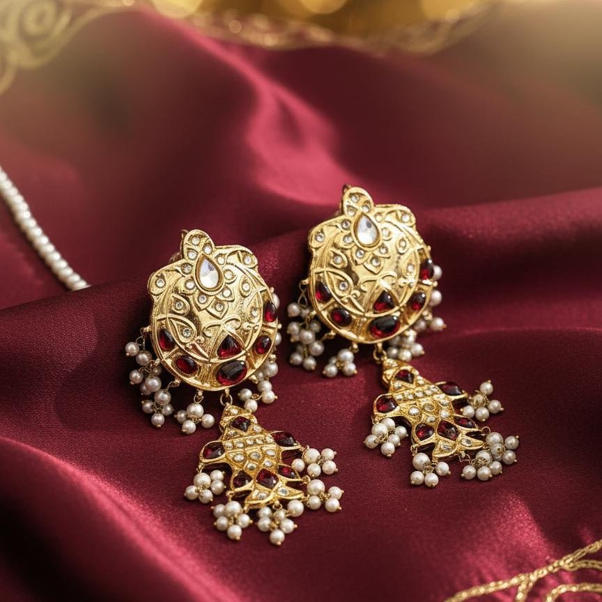 Rani Haar – Gulabi Mughal Charm Set - Vinni’s Jewelry
