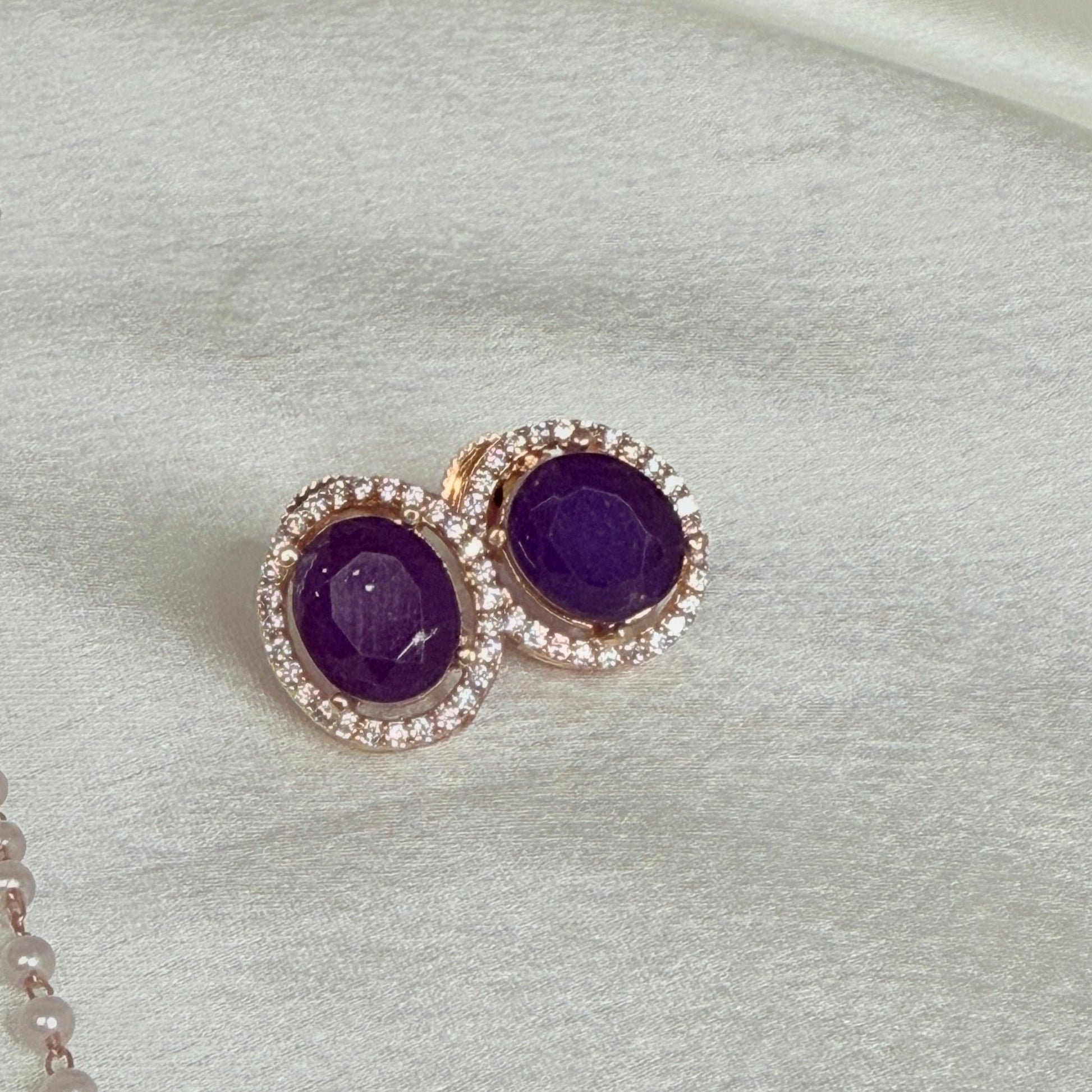 Regal Amethyst Pearl Necklace Set - Vinni’s Jewelry