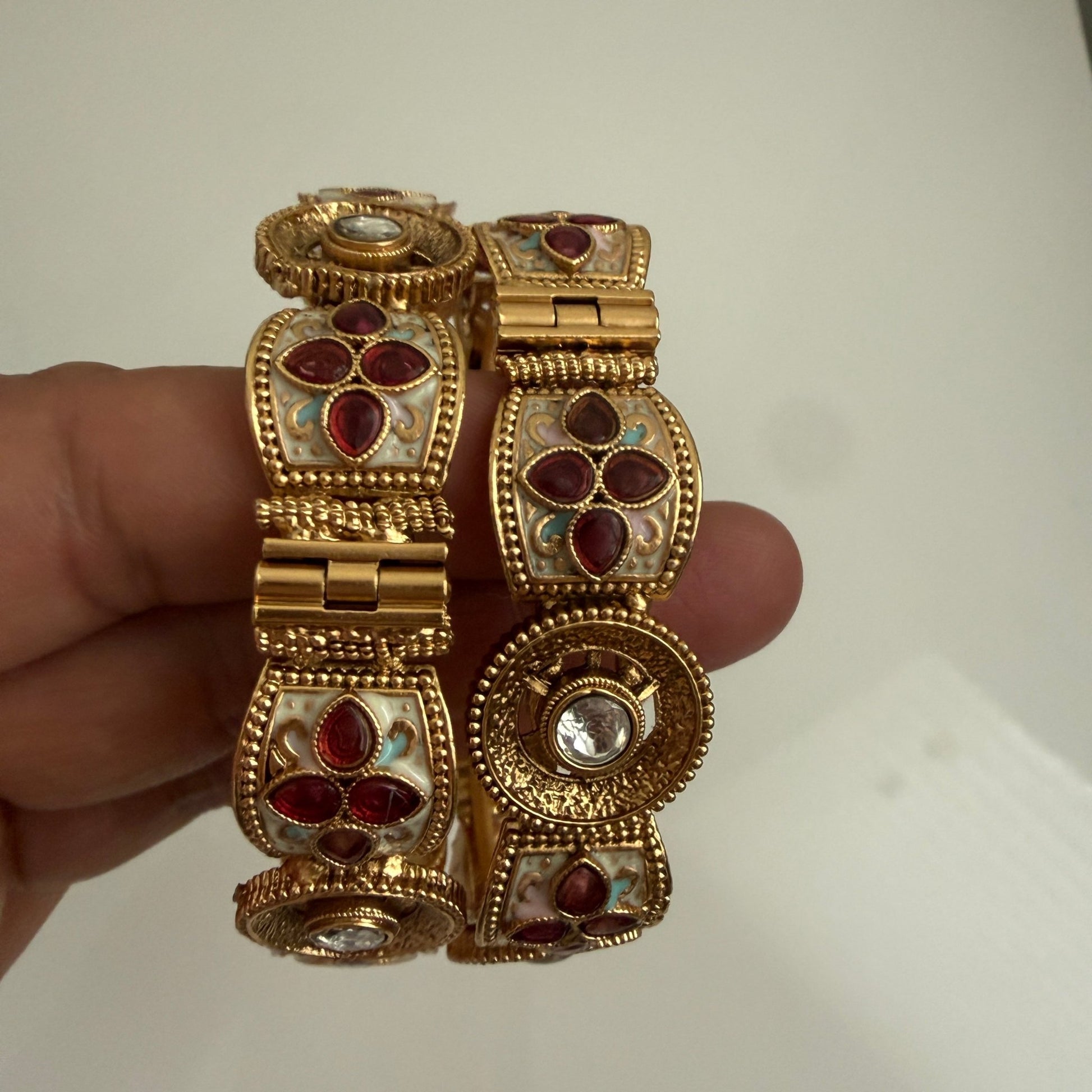 Regal Enamel Gemstone Bangle Set (Copy) - Vinni’s Jewelry