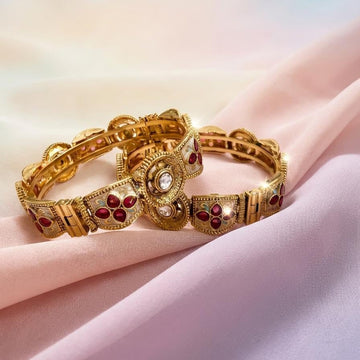 Regal Enamel Gemstone Bangle Set (Copy) - Vinni’s Jewelry