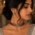 Riyana Ruby Emerald Choker Set - Vinni’s Jewelry