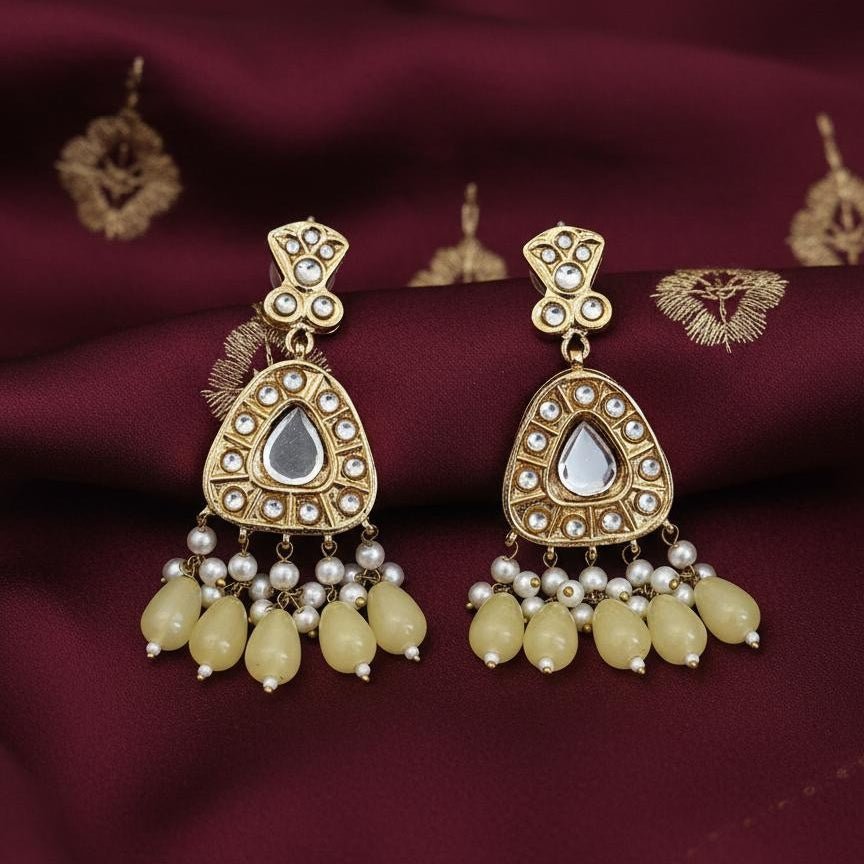 Royal Citrine Kundan Set - Vinni’s Jewelry