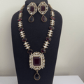 Royal Garnet Kundan Necklace Set – Bridal Edition - Vinni’s Jewelry