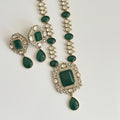 Royal Heritage Emerald Necklace Set – Kundan Detailing - Vinni’s Jewelry