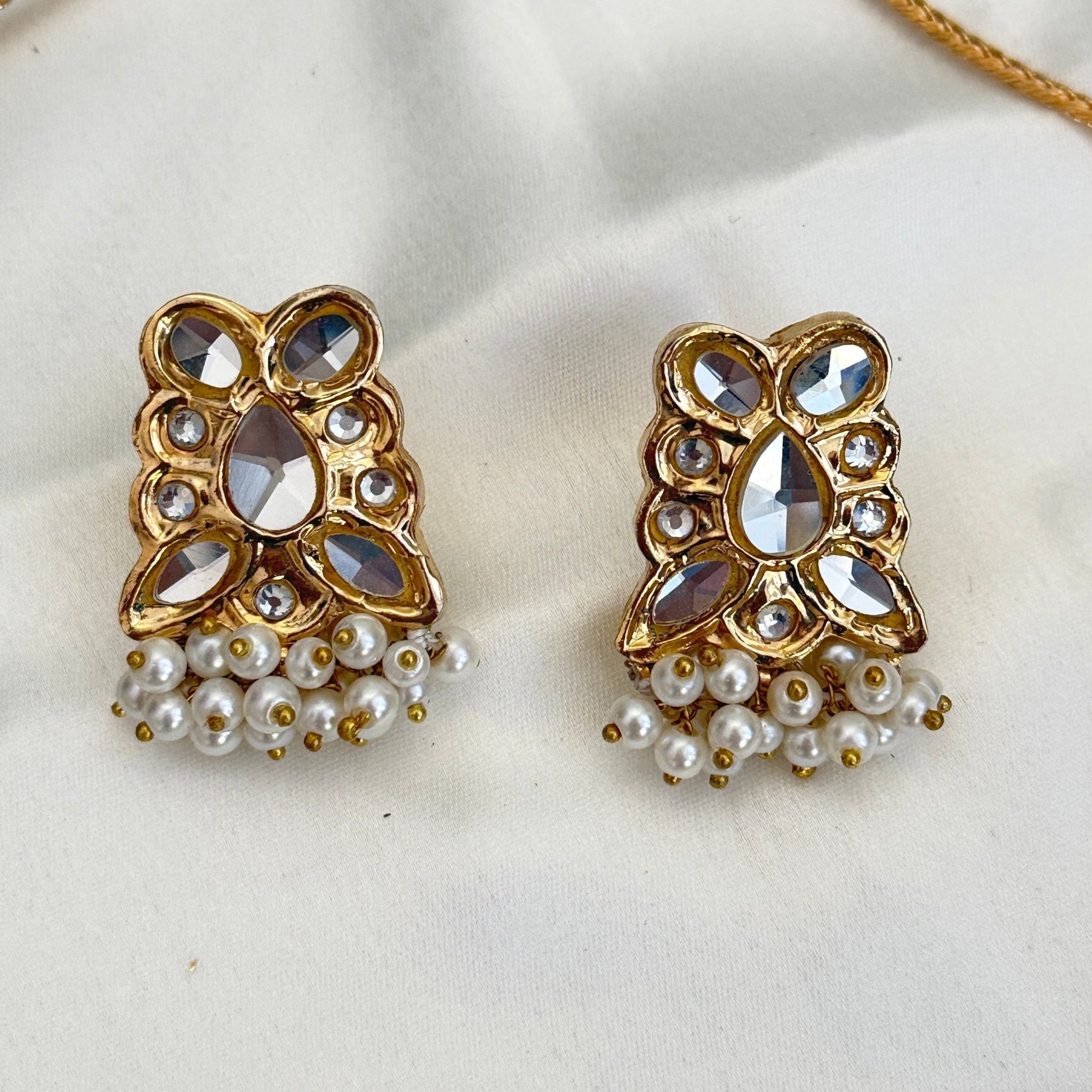 Royal Kundan Pearl Choker Set - Vinni’s Jewelry