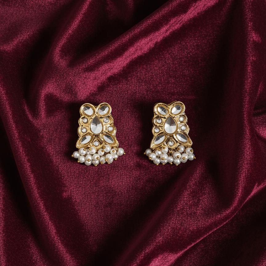 Royal Kundan Pearl Choker Set - Vinni’s Jewelry