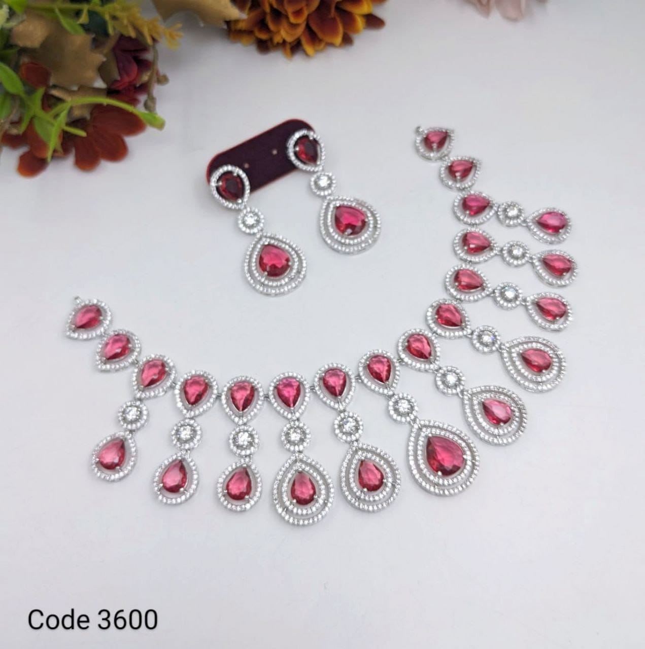 Royal Radiance CZ Bridal Necklace & Earrings Set – Teardrop Statement Jewelry - Vinni’s Jewelry