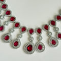 Royal Radiance CZ Bridal Necklace & Earrings Set – Teardrop Statement Jewelry - Vinni’s Jewelry