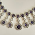Royal Radiance CZ Bridal Necklace & Earrings Set – Teardrop Statement Jewelry - Vinni’s Jewelry